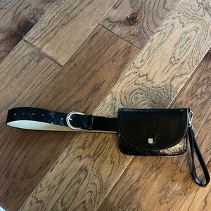 Vince Camuto Black Belt Bag Fanny Pack Large